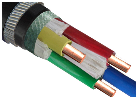 Cina Semua Jenis Copper Conductor Swa lapis baja Kabel Listrik CU / PVC / SWA / PVC VV32 LV Multicore Kabel pemasok