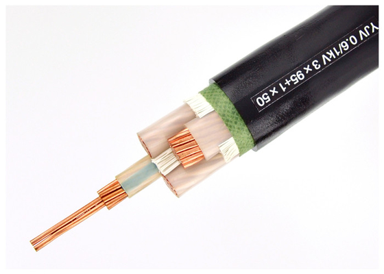 Cina Tiga utama dan satu dikurangi konduktor 1kV berisolasi XLPE kabel listrik sesuai IEC 60502-1 pemasok