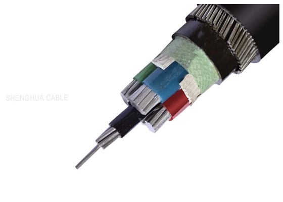 Cina PVC Insulated &amp; berselubung lapis baja Kabel Listrik Aluminium Conductor Steel Wire Lapis Baja Kabel 0,6 / 1kV pemasok