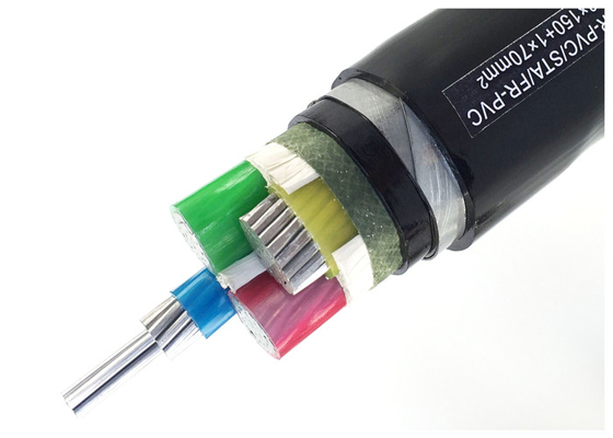 Cina XLPE Insulated PVC Selubung Aluminium lapis baja kabel Rendah votlage STA Lapis Baja XLPE Kabel Daya YJLV22 pemasok