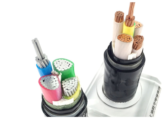 Cina CU / AL Konduktor STA lapis baja kabel XLPE / PVC Insulation PVC Selubung Underground Tegangan Kabel Rendah pemasok