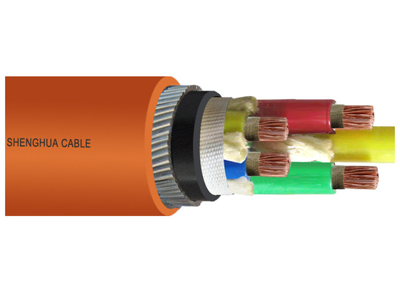 Cina Tembaga Lembut 1-5 Cores Armored Copper Cable XLPE / PVC Insulated Steel Wire Armored Fire Resistant Cable pemasok