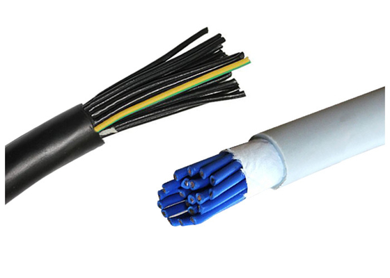 Cina PVC Insulated PVC berselubung Kabel Kontrol Terlindung Dengan Kuning - Green Earth Wire pemasok