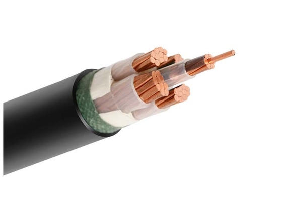 Cina 4 + 1 Core XLPE Insulated KEMA Certificated Power Cable dengan pengisi polypropylene pemasok