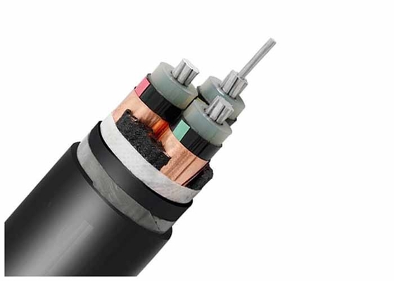Cina HT Underground Armored Electrical Cable AL / XLPE / CTS / PVC / STA 15KV 3 X 300 SQMM pemasok