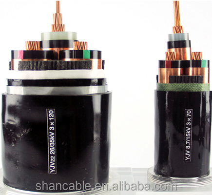 Cina XLPE Insulated Black PVC Power Cable Copper / Aluminium Conductor pemasok