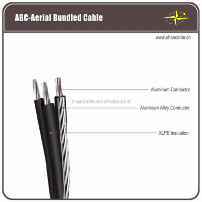 Cina Layanan Triplex / Quadruplex 0,6 / 1kV Aluminium ABC Kabel Tahan Api IEC 60332-1 pemasok