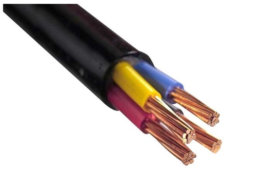 Cina PVC berselubung Kabel Listrik berisolasi PVC 4C Listrik Dengan Kabel Tegangan Rendah pemasok