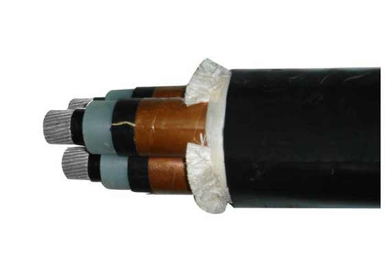 Cina AL / XLPE / PVC Kabel Listrik Tanpa Kabel 12 / 20KV 3 Inti 300mm2 XLPE Kabel Listrik Kabel Listrik Terisolasi pemasok