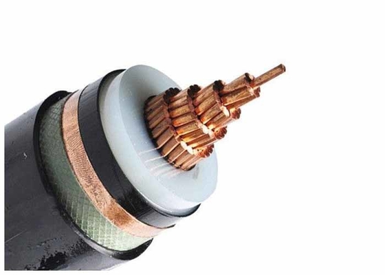Cina 8.7 / 15 KV XLPE Kabel Listrik Copper Conductor Steel Tape Lapis Baja PVC Batin pemasok