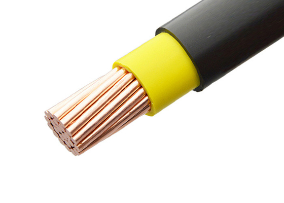 Cina DIN IEC 60502 Hitam 1 × 4mm2 1000V Kabel berisolasi PVC pemasok