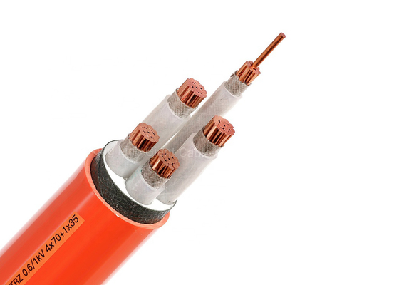 Cina Selubung Non Logam Suhu Tinggi 4x70 + 1x35 Sqmm Fire Rated Lszh Power Cable pemasok