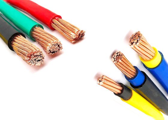 Cina Kawat Isolasi PVC Kabel Tunggal Berwarna IEC60227 Dengan Konduktor Kaku pemasok