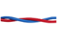 Bengkok Twin Kawat 2x0.5mm2,2x0.75mm2,2x1.5mm2,2x2.5mm2 Dengan Merah dan Biru Warna pemasok