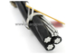 Berisolasi PVC listrik kabel udara dengan 0,6/1 KV AAC konduktor, Triplex Layanan Drop kabel pemasok