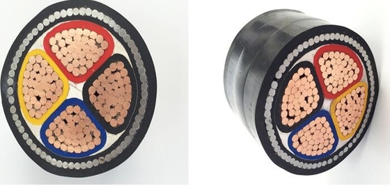 Cina Copper Conductor LV lapis baja Kabel Listrik, 4 Cores Steel Wire Lapis Baja Kabel pemasok