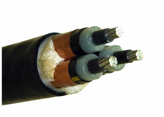 Cina Kabel Listrik Lapis Baja 33KV 3 Inti 185mm2 AL / XLPE / Pencetakan Tinta PVC pemasok