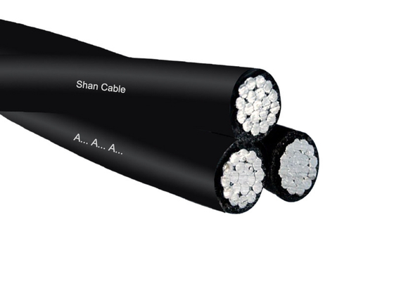 Cina Shanghai Shenghua Kabel 3 Core Aerial Bundled Triplex Service Drop Kabel Untuk Jalur Transmisi Listrik Udara pemasok