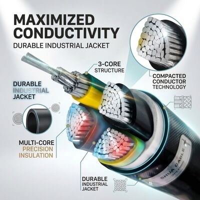 Cina VGV 3x2.5mm2 PVC Insulated Cable 105C Heat Resistant Industrial Wiring 450/750V IEC60228 pemasok