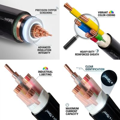 Cina Kabel Daya Berisolasi XLPE Tegangan Menengah Bebas Halogen Tahan Api 8,7/15kV pemasok
