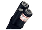 PE / XLPE Insulated Aerial Bunched Cables Overhead ABC Cable Water Resisting pemasok