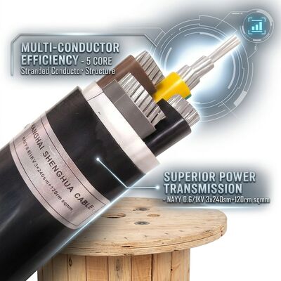 IP68 Waterproof PVC Terisolasi Kabel Listrik 0.6/1kV 4x25mm2 Penguburan langsung di bawah tanah pemasok