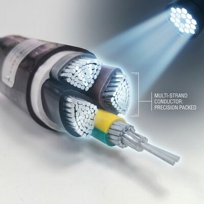 IP68 Waterproof PVC Terisolasi Kabel Listrik 0.6/1kV 4x25mm2 Penguburan langsung di bawah tanah pemasok