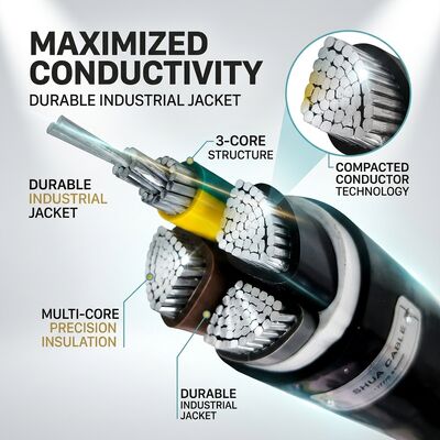 Kabel terisolasi PVC tahan minyak tahan kimia 450/750V 3 inti Penggunaan industri pemasok