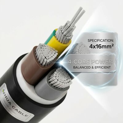 NYY 4x25mm2 PVC Insulated Cable 90C High Temperature Underground 0.6/1kV IEC60502 Power Wire pemasok