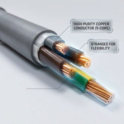 N2XCH-J 5x16mm2 Low Smoke Zero Halogen PVC Insulated Cable Tunnel 0.6/1kV IEC60502 pemasok