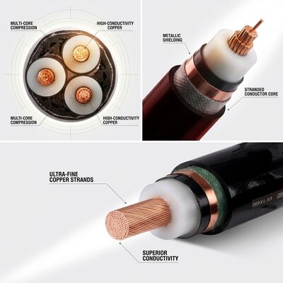 Kabel Daya Berinsulasi XLPE Tahan Api Bersertifikat BS6387 0.6/1kV Darurat pemasok