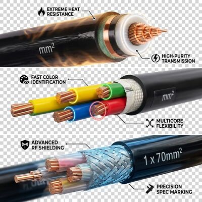 90 derajat Suhu Tinggi XLPE Kabel Daya Terisolasi 0,6/1kV Kontinyu pemasok