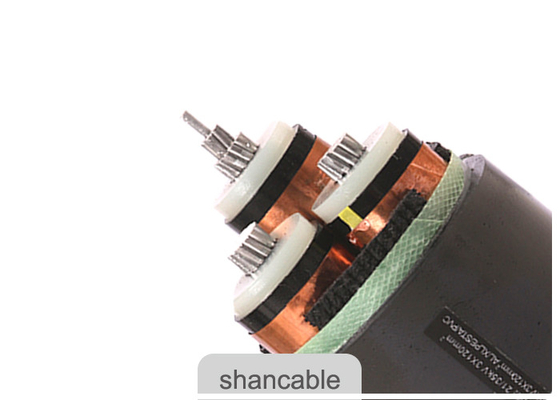 Tiga Inti Aluminium Conductor XLPE Insulated Power Cable Tegangan Menengah 21 / 35kV pemasok