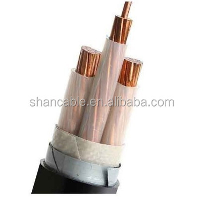 Tegangan Menengah XLPE Kabel Daya Terisolasi Single Core 3 Core Conductor Tembaga XLPE Kabel Terisolasi N2XSY pemasok