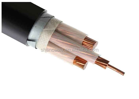 Tegangan Menengah XLPE Kabel Daya Terisolasi Single Core 3 Core Conductor Tembaga XLPE Kabel Terisolasi N2XSY pemasok