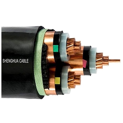 3 Core XLPE Terisolasi MV Power Kabel Stranded Tembaga Konduktor Untuk Laying Sh Shenghua pemasok